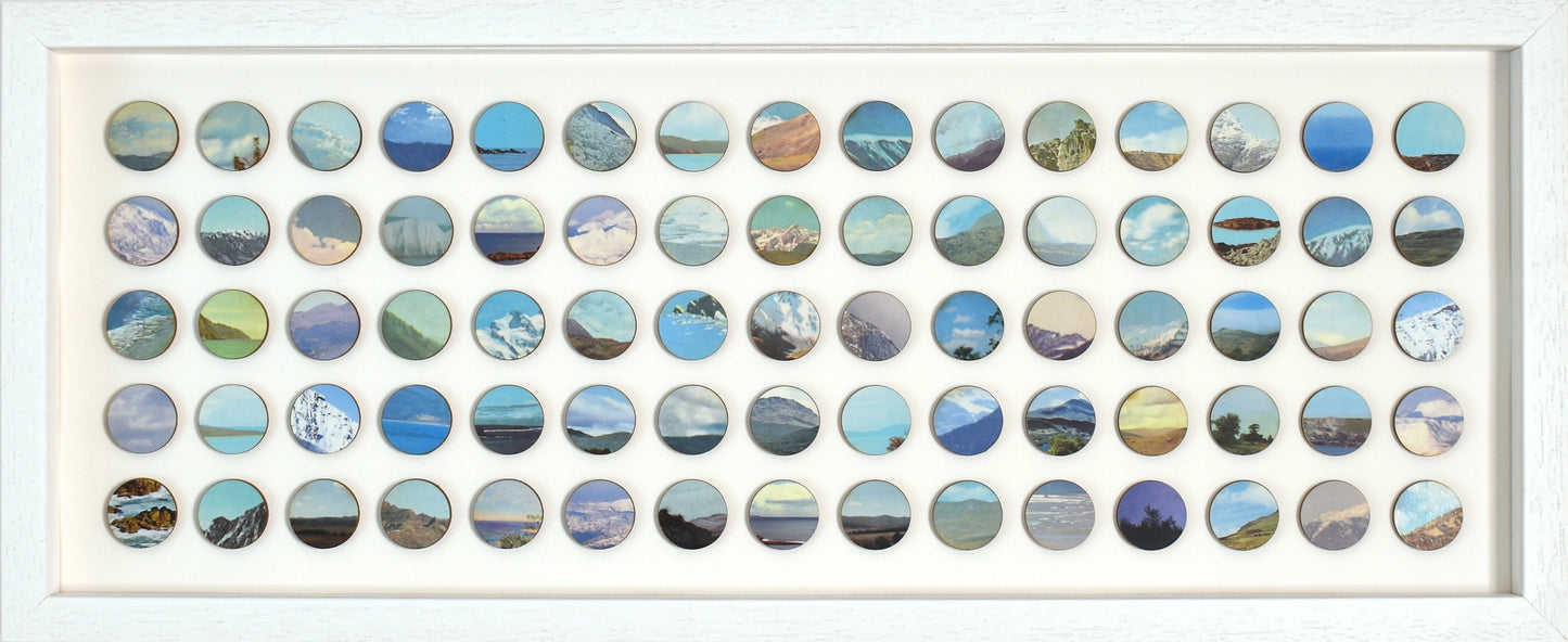Sea and Sky Landscape Dots Collage
