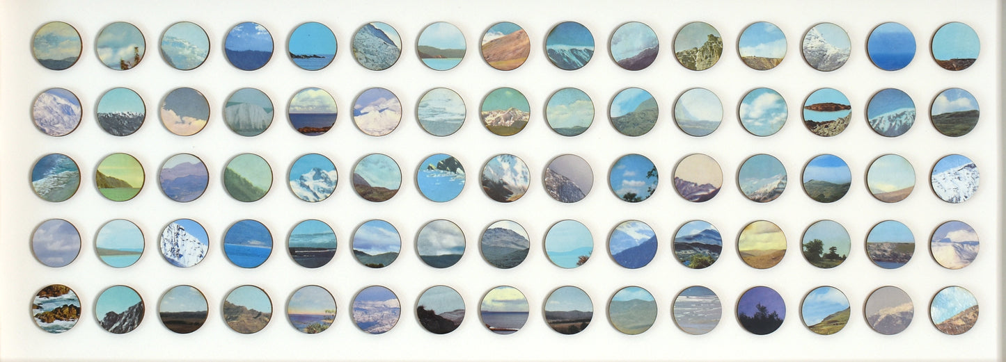 Sea and Sky Landscape Dots Collage