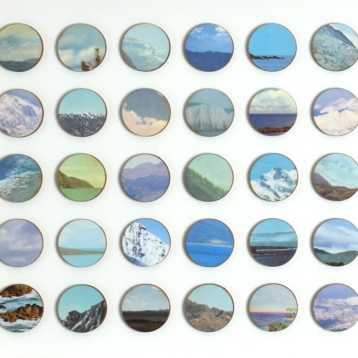 Sea and Sky Landscape Dots Collage