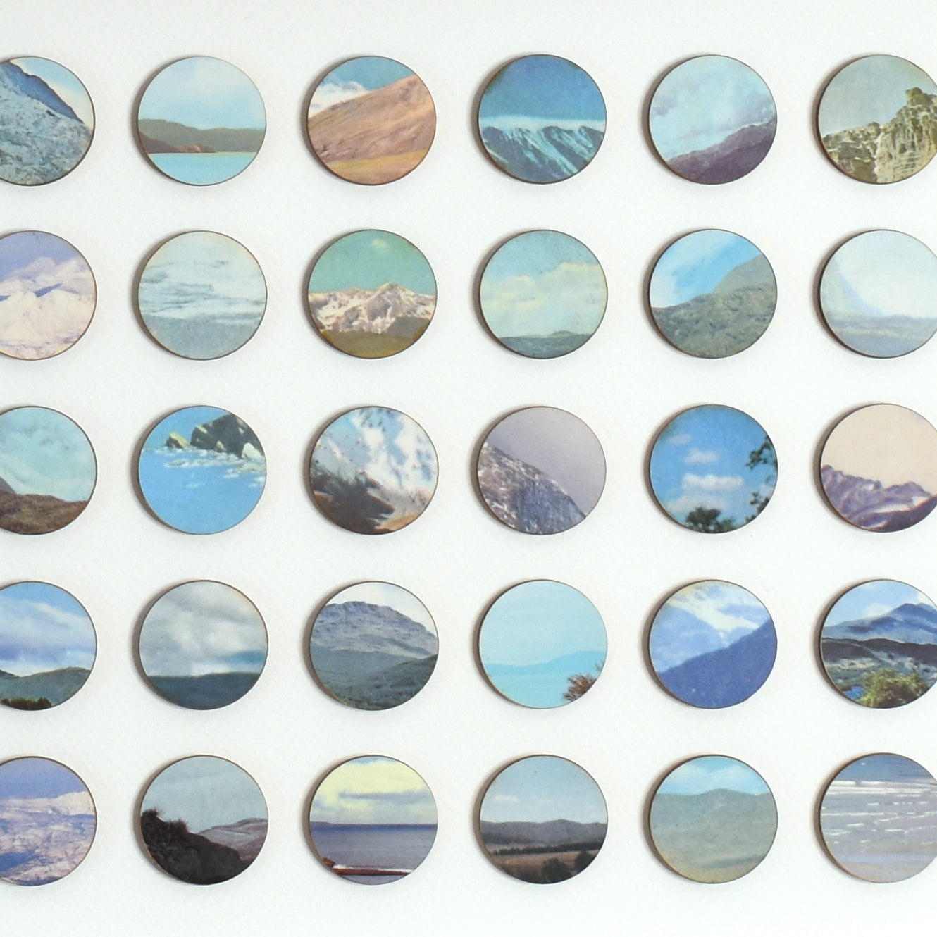 Sea and Sky Landscape Dots Collage