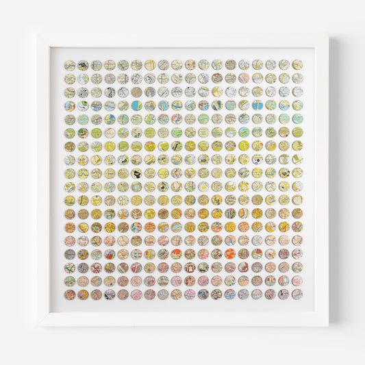 Three Hundred and Twenty Four London Rainbow Map Dots Collage