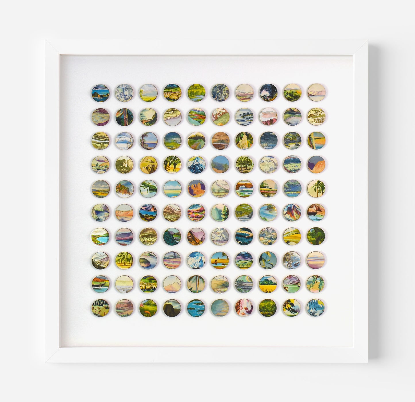 One Hundred Vintage Encyclopedia Dots Collage