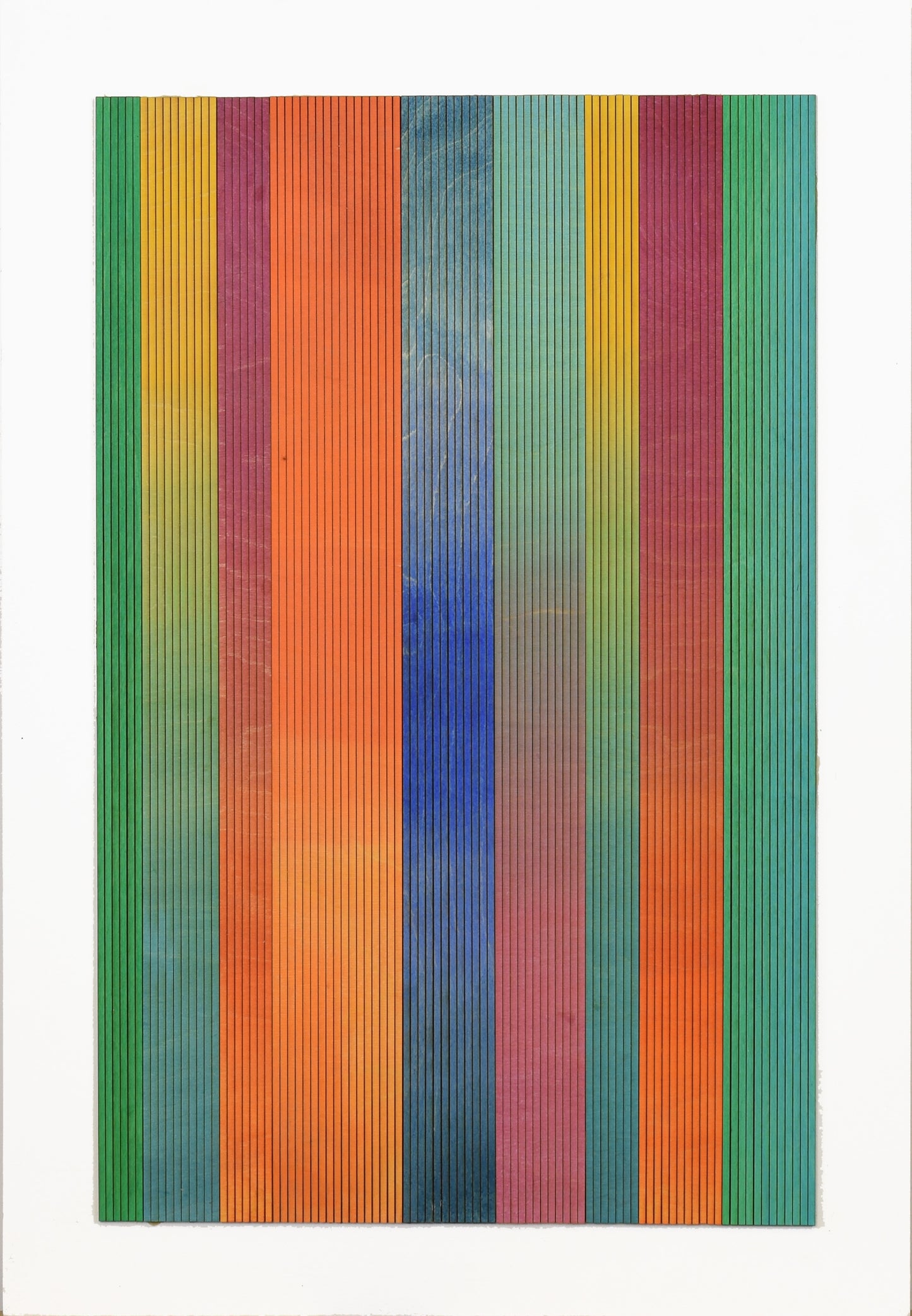 Narrow Stripe Colour Study Painting, Portrait