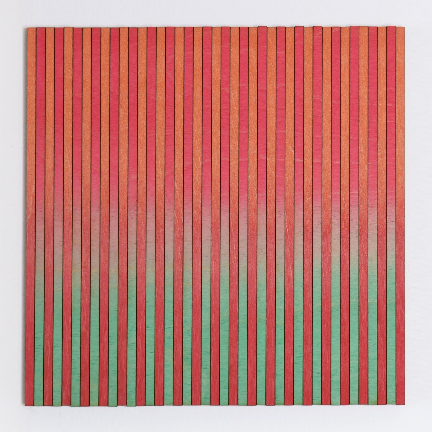 Narrow Stripe Colour Study Painting, Red and Green