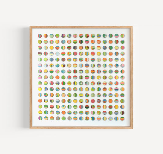 Two Hundred and Twenty Five Vintage Cookery Book Dots Collage