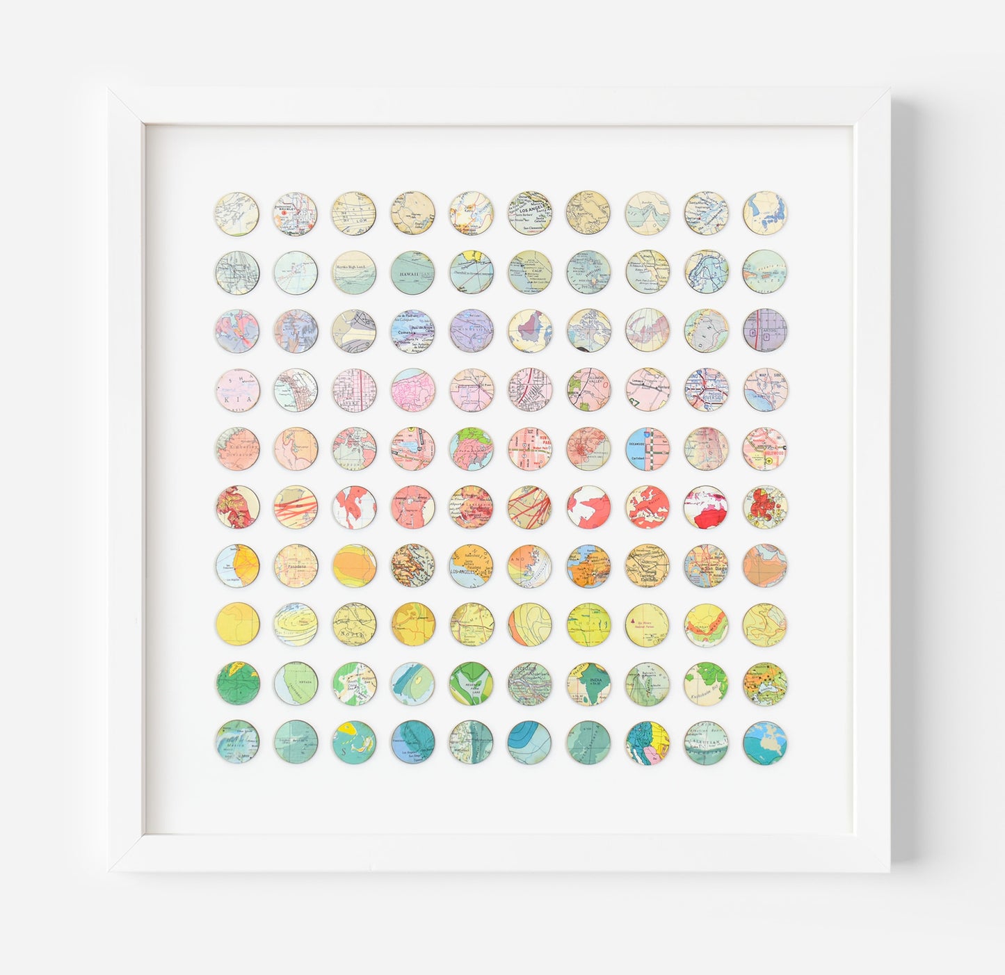 Amelia Coward 100 rainbow dots artwork