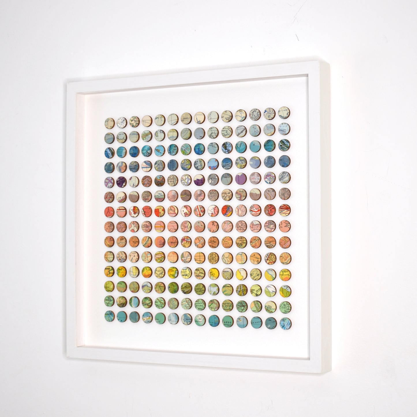 One Hundred and Ninety Six Rainbow Map Dots Collage