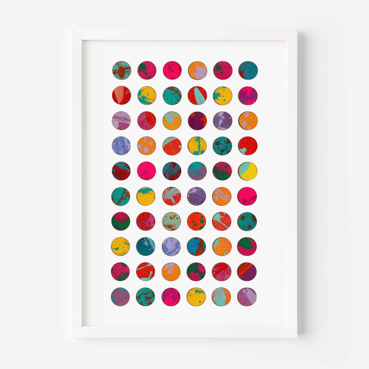 Splash Dots with Lavender Print, A sizes