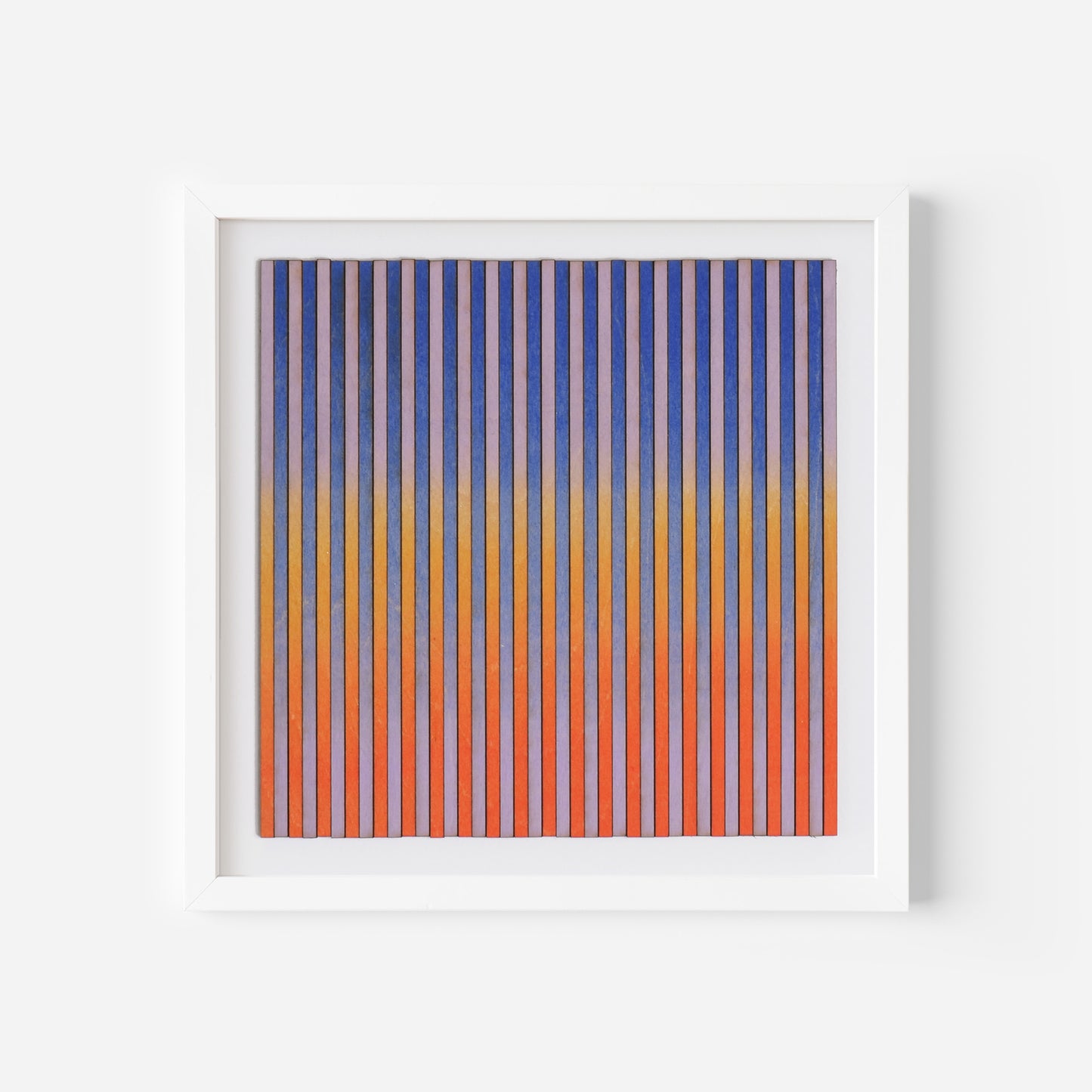 Narrow Stripe Colour Study Painting, Blue and Red