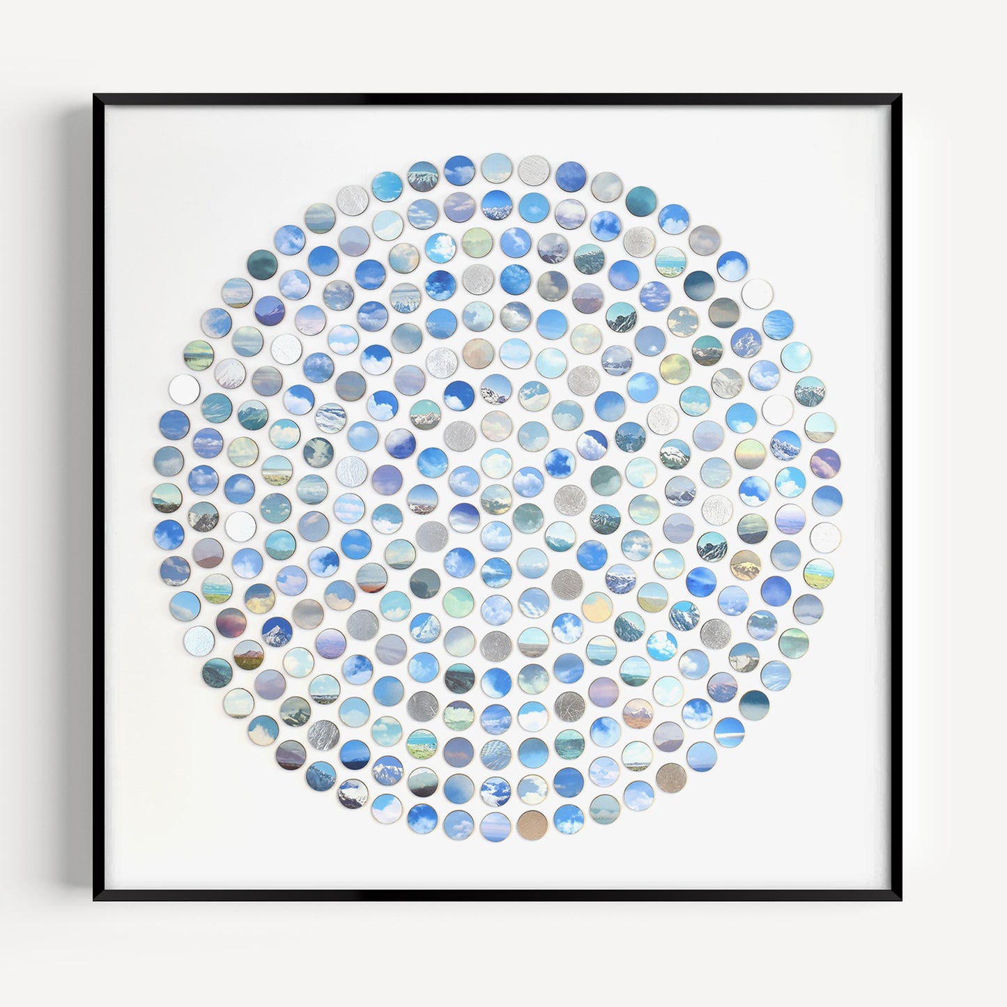 Silver Lining Sky Dots Circle Collage