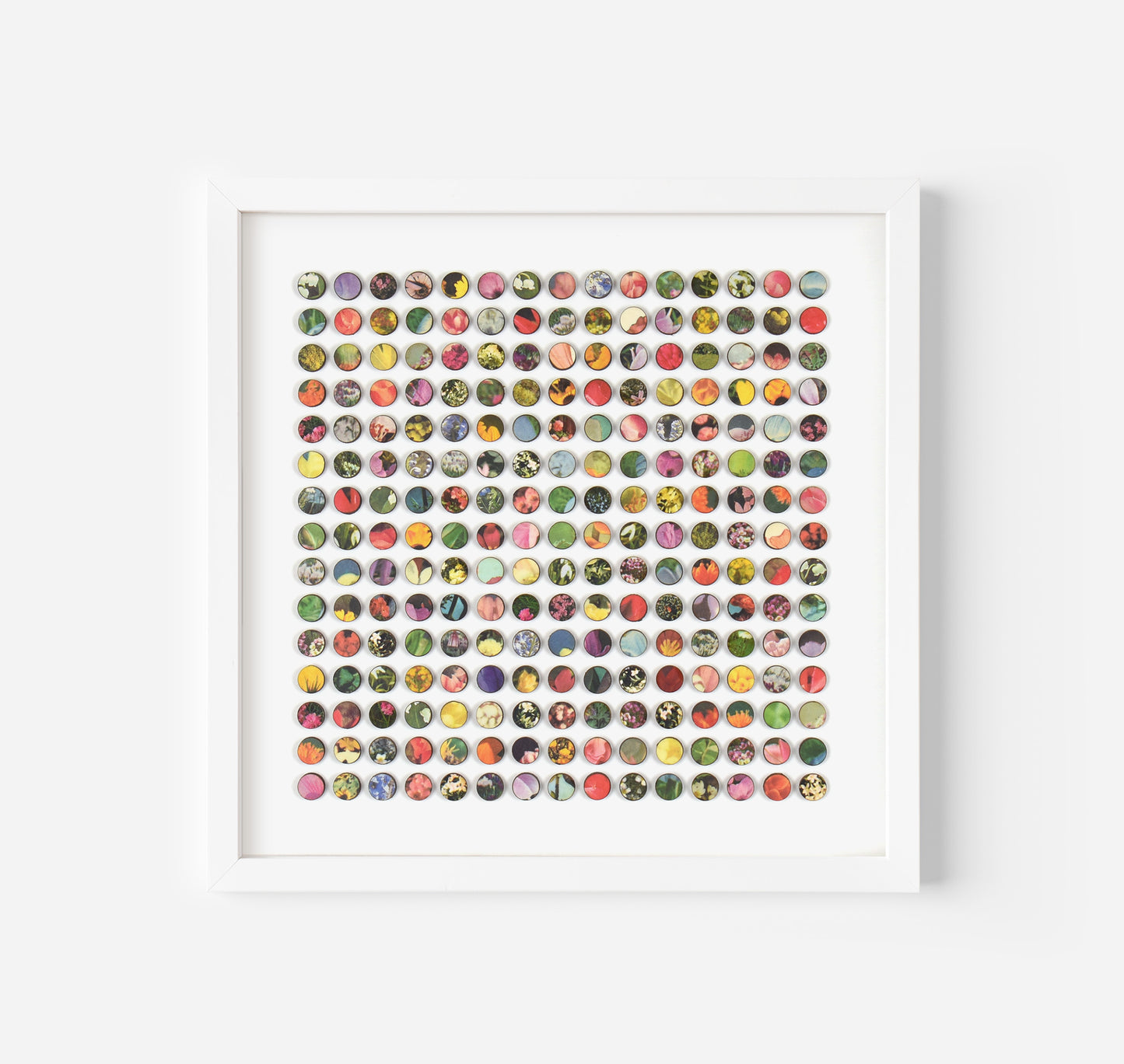 Two Hundred and Twenty Five Floral Dots Collage