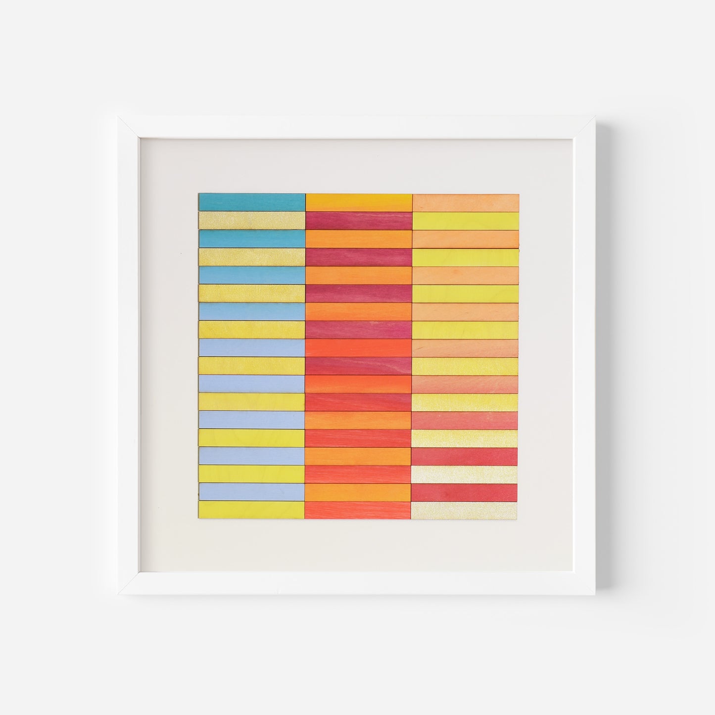 Orange and Blue Stripe Colour Study Painting