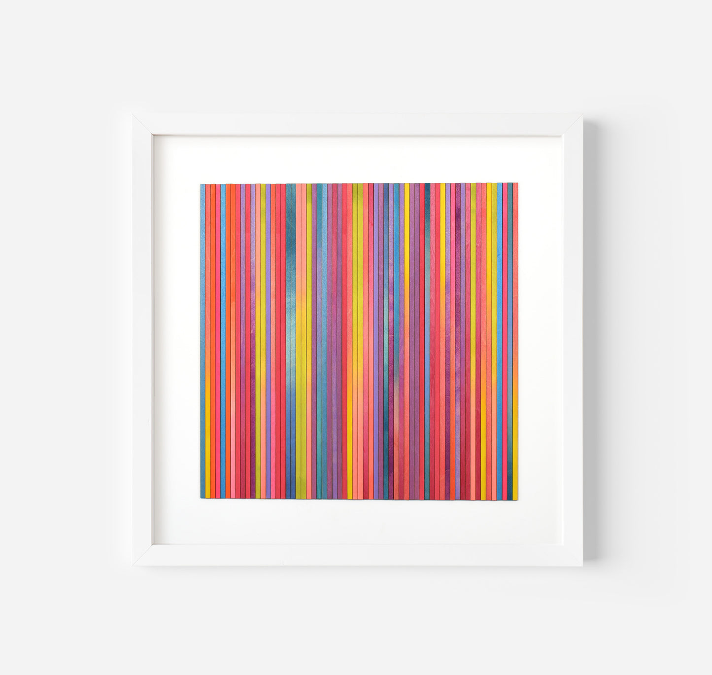 Irregular Bright Stripe Colour Study Painting