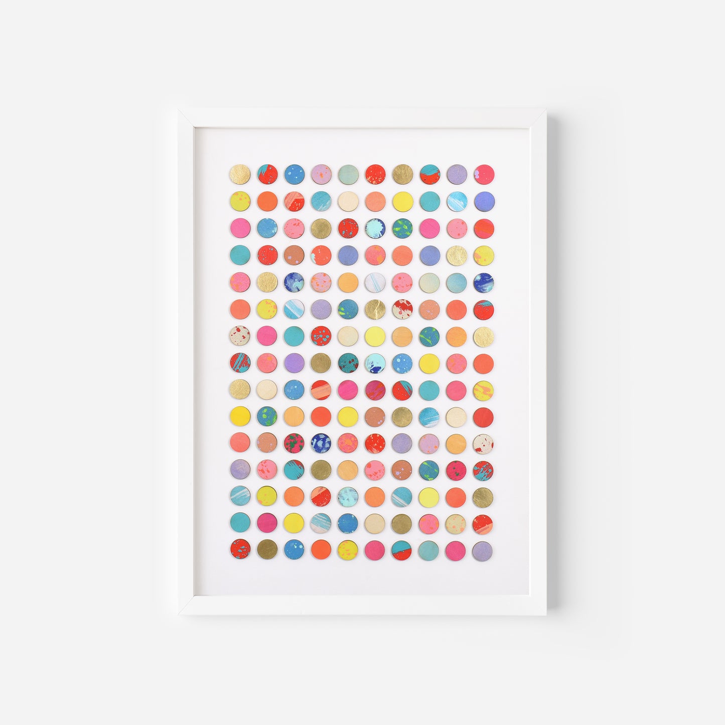 One Hundred and Fifty Splash Dots Painting, Gold