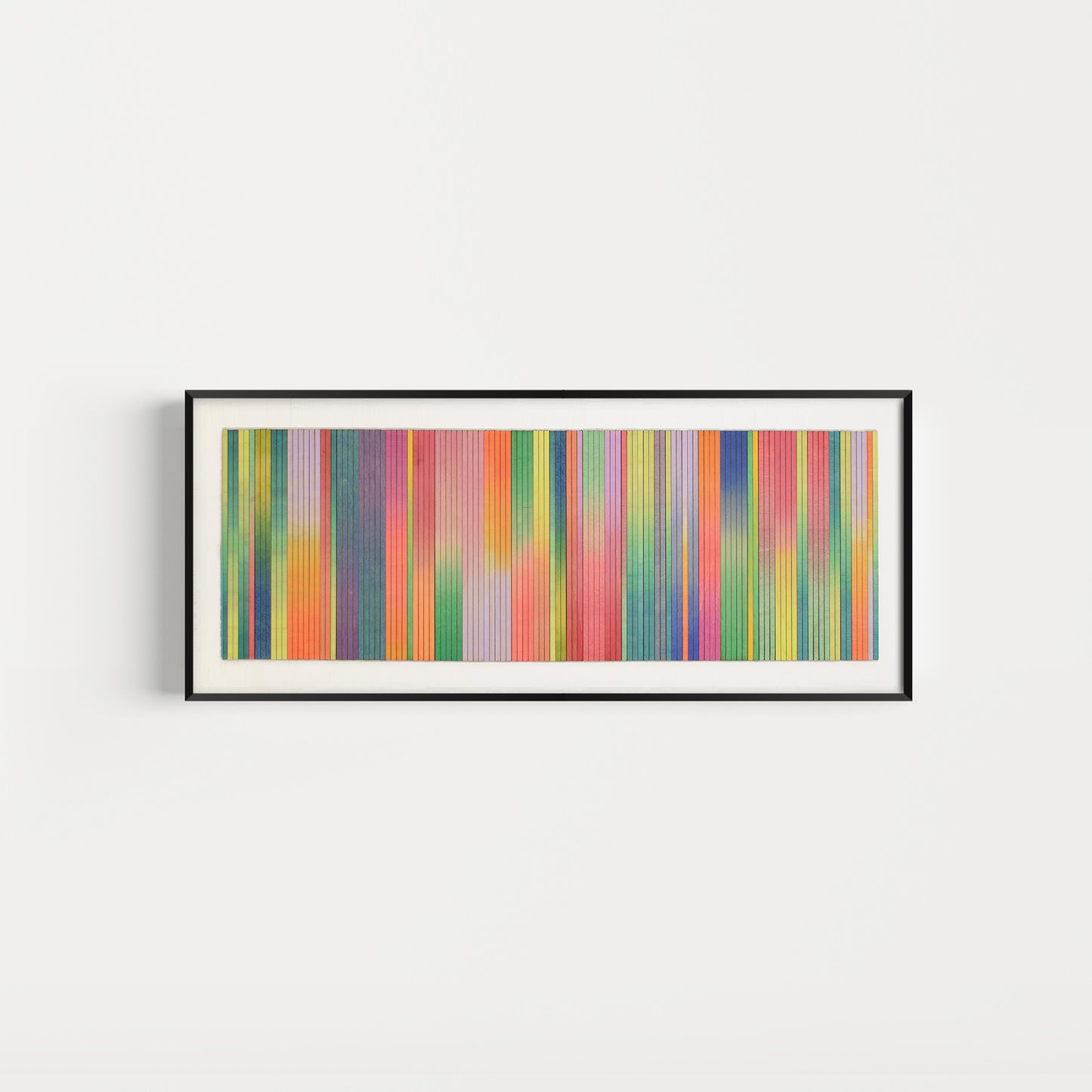 Irregular Narrow Stripe Colour Study Painting, Landscape Ombre