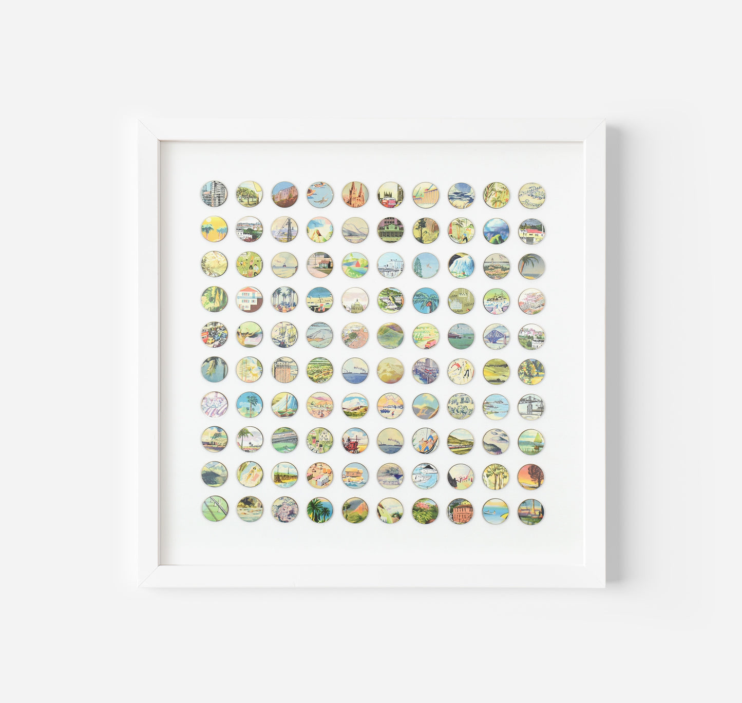 One Hundred Vintage Encyclopedia Dots Collage
