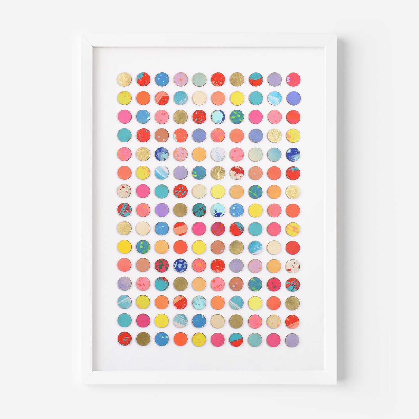 One Hundred and Fifty Splash Dots Painting, Gold