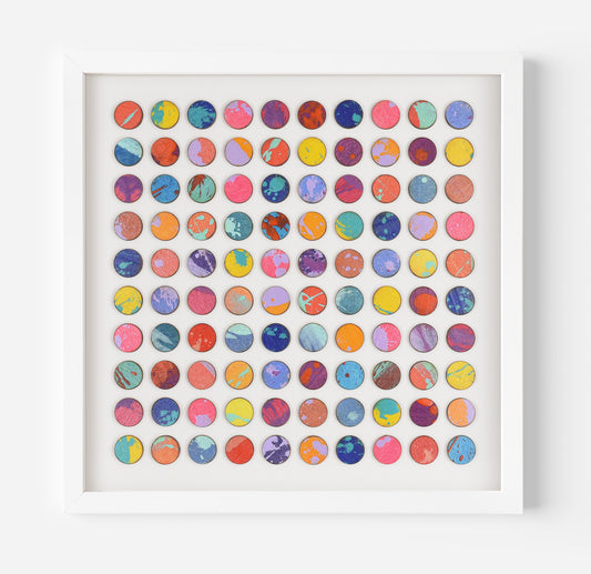 One Hundred Splash Dots Painting