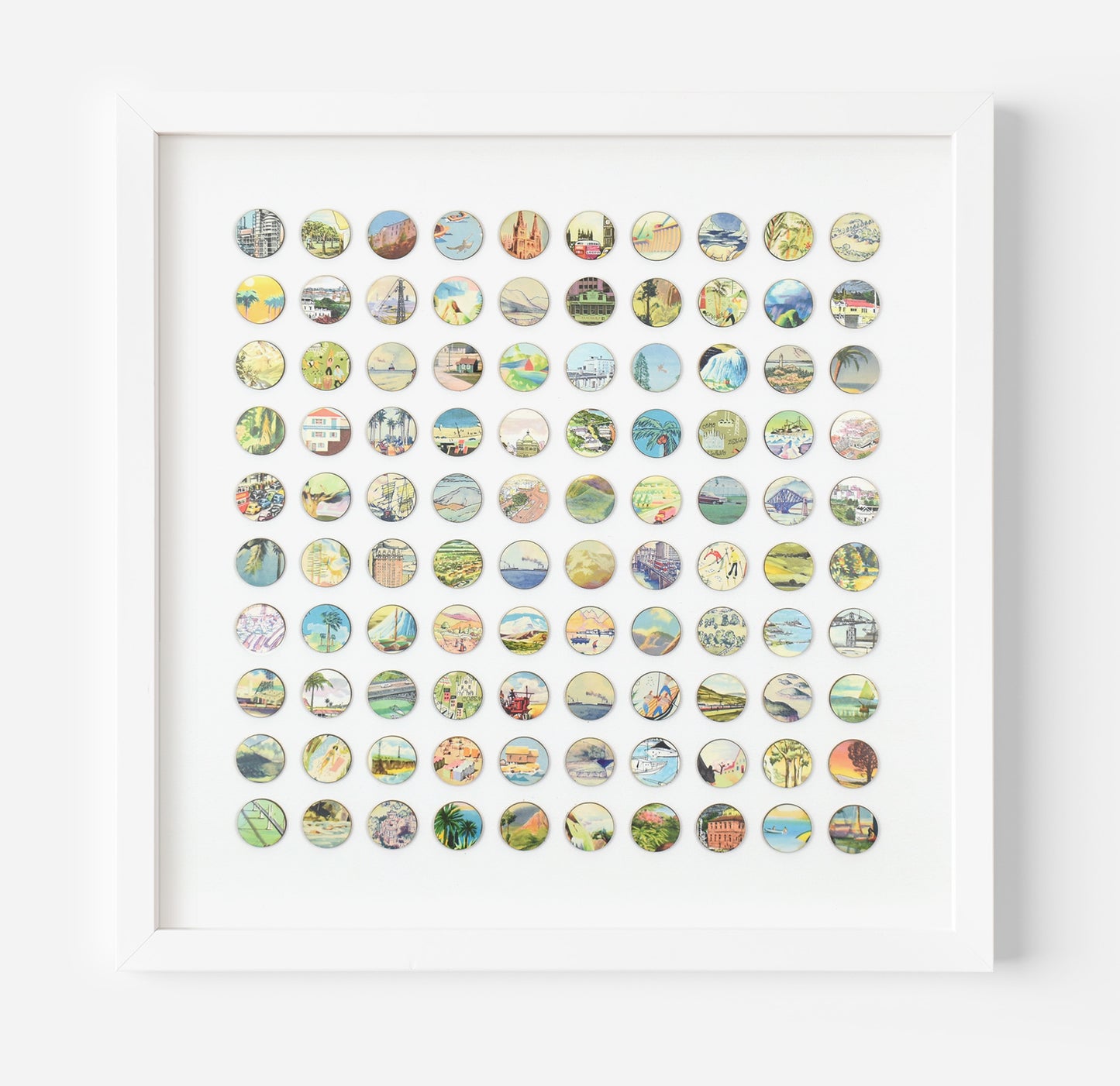 One Hundred Vintage Encyclopedia Dots Collage