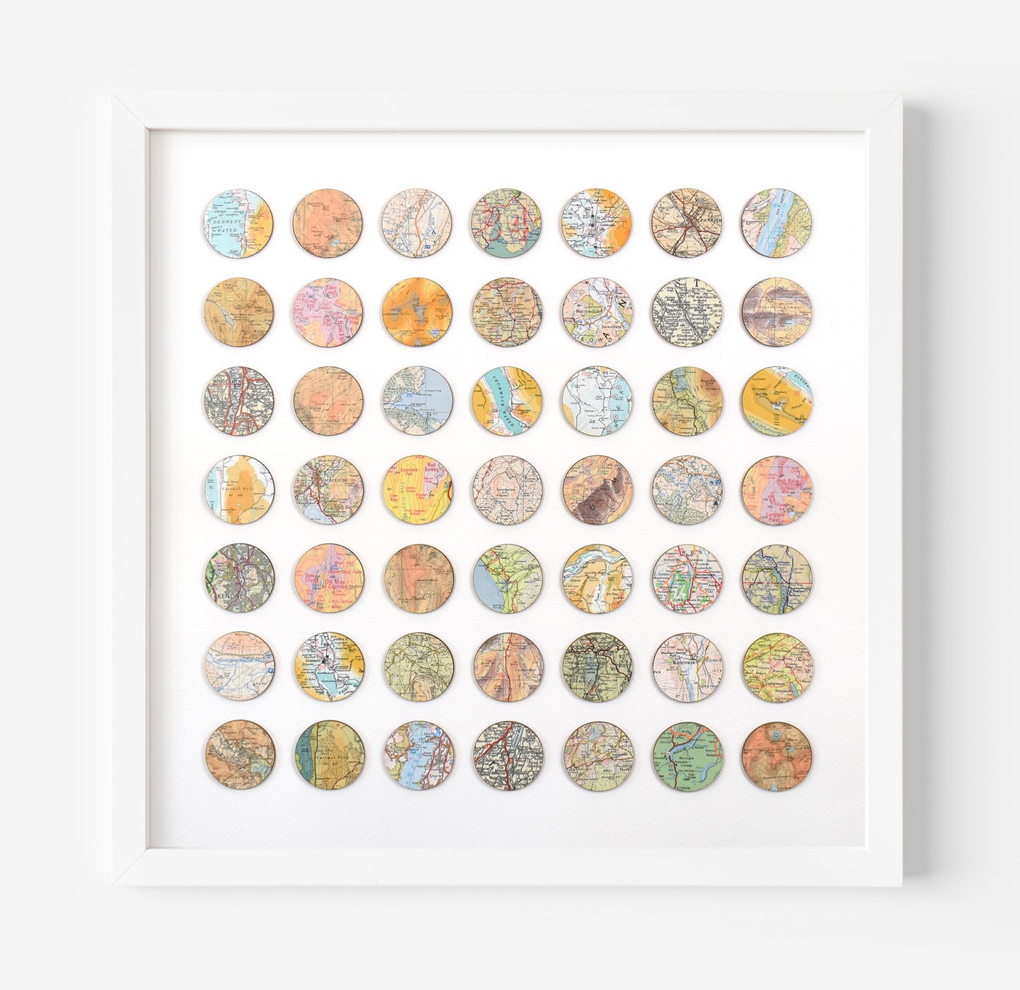 Forty Nine English Lakes Map Dots Collage
