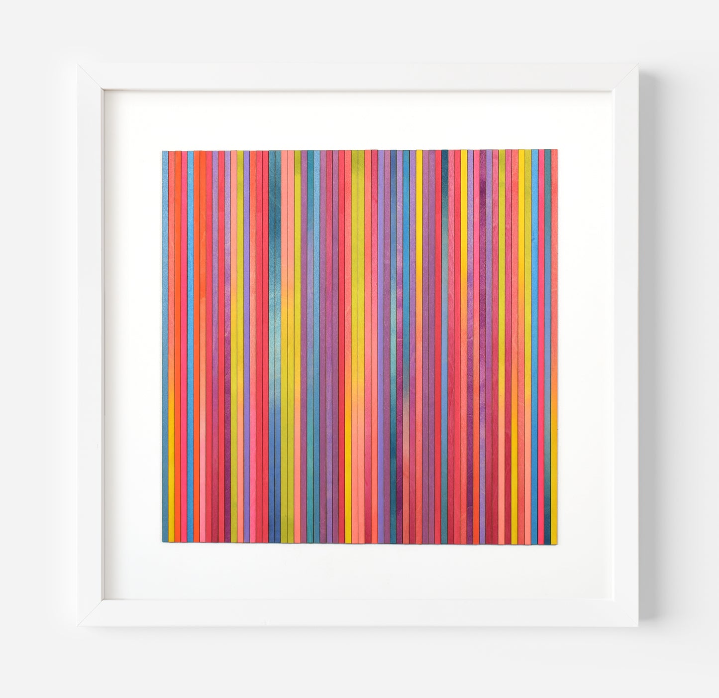 Irregular Bright Stripe Colour Study Painting