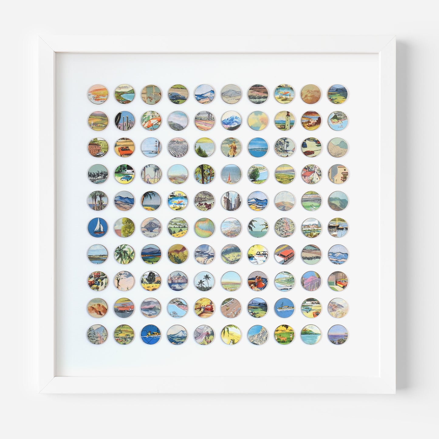 One Hundred Vintage Encyclopedia Dots Collage #3