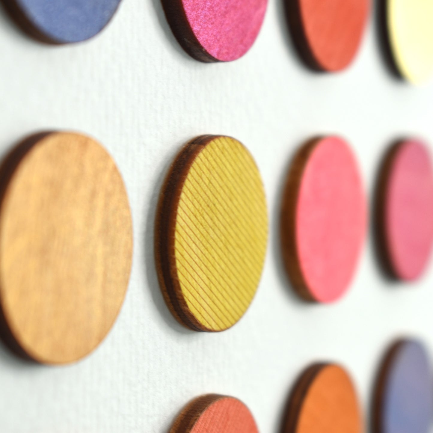 One Hundred Painted Dots Collage with Gold