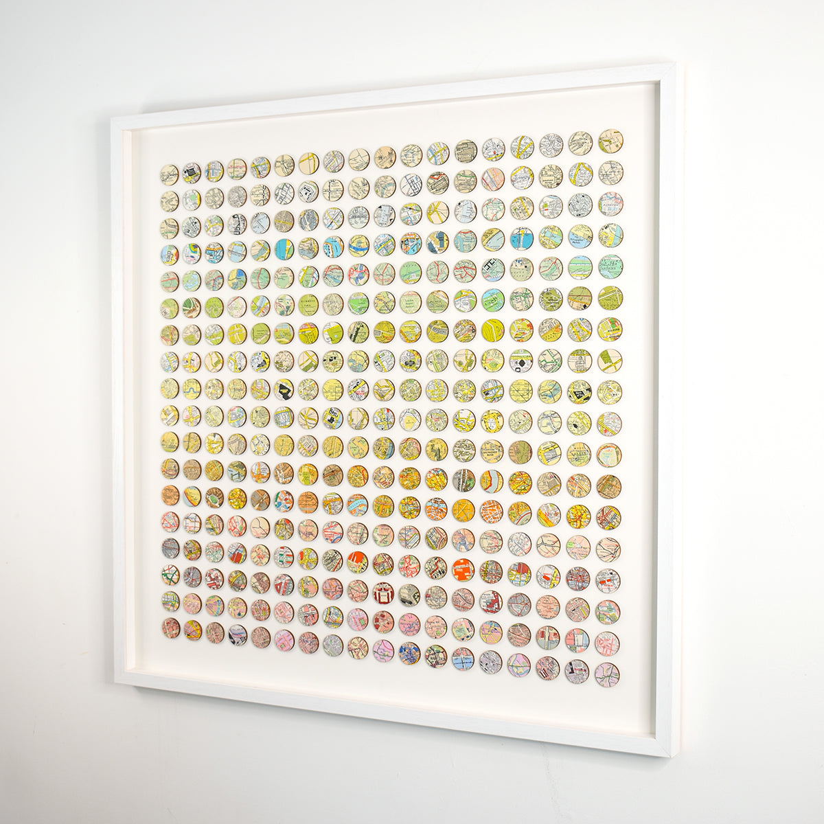 Three Hundred and Twenty Four London Rainbow Map Dots Collage