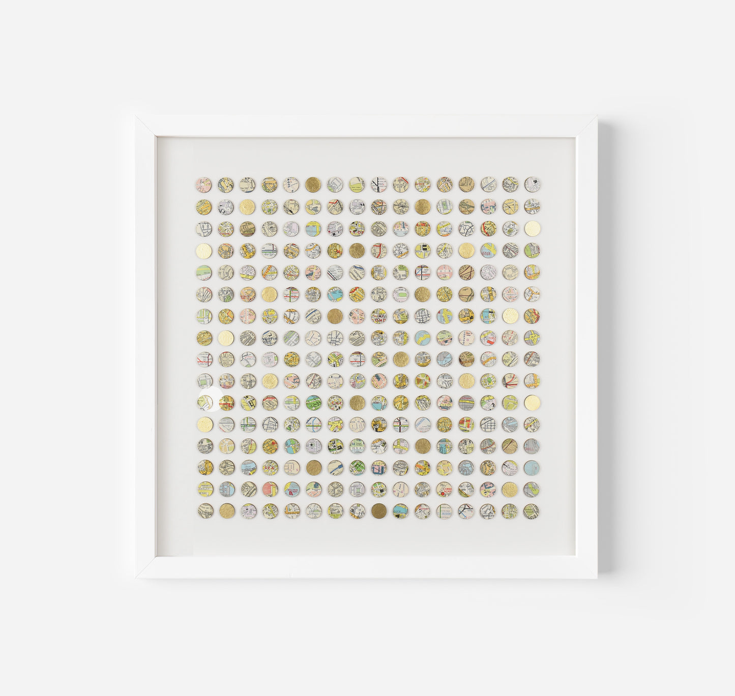 256 London map dots art work by Amelia Coward