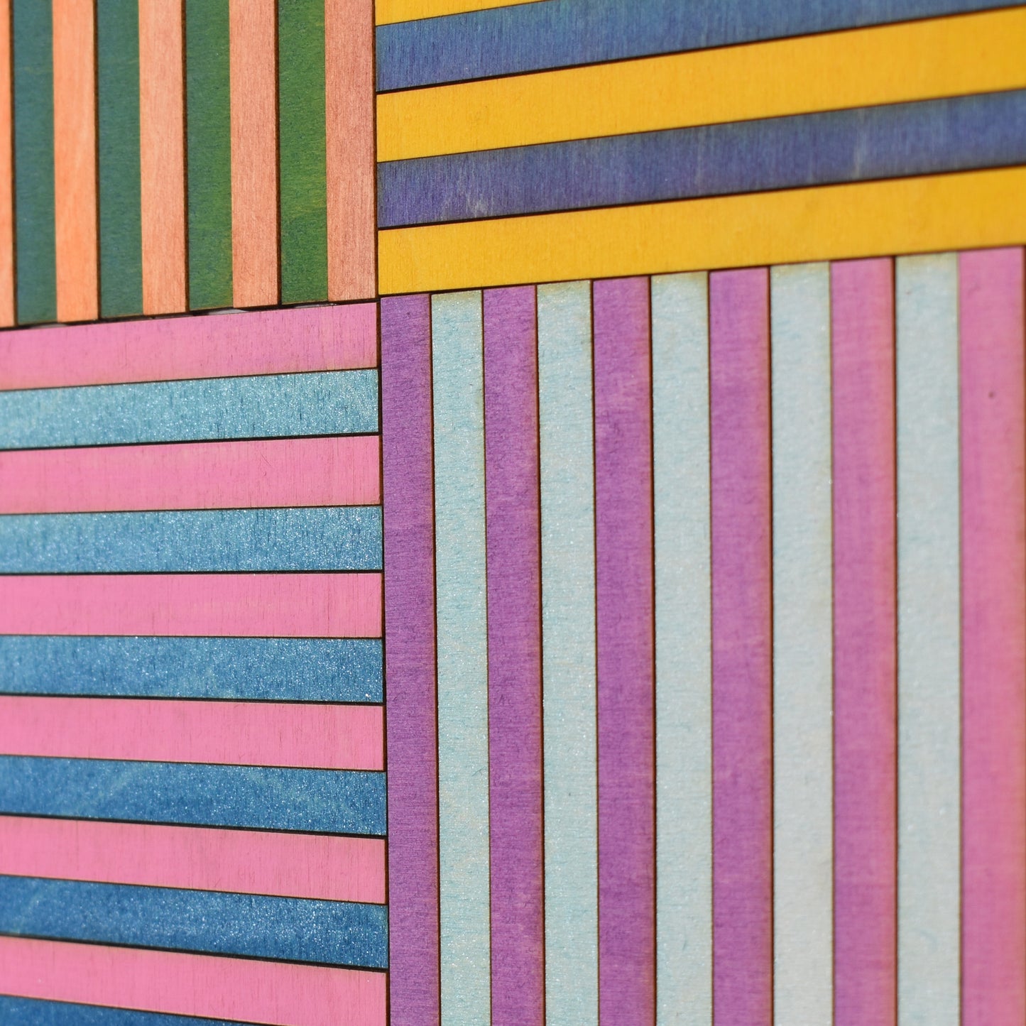 Detail of stripe colour study painting