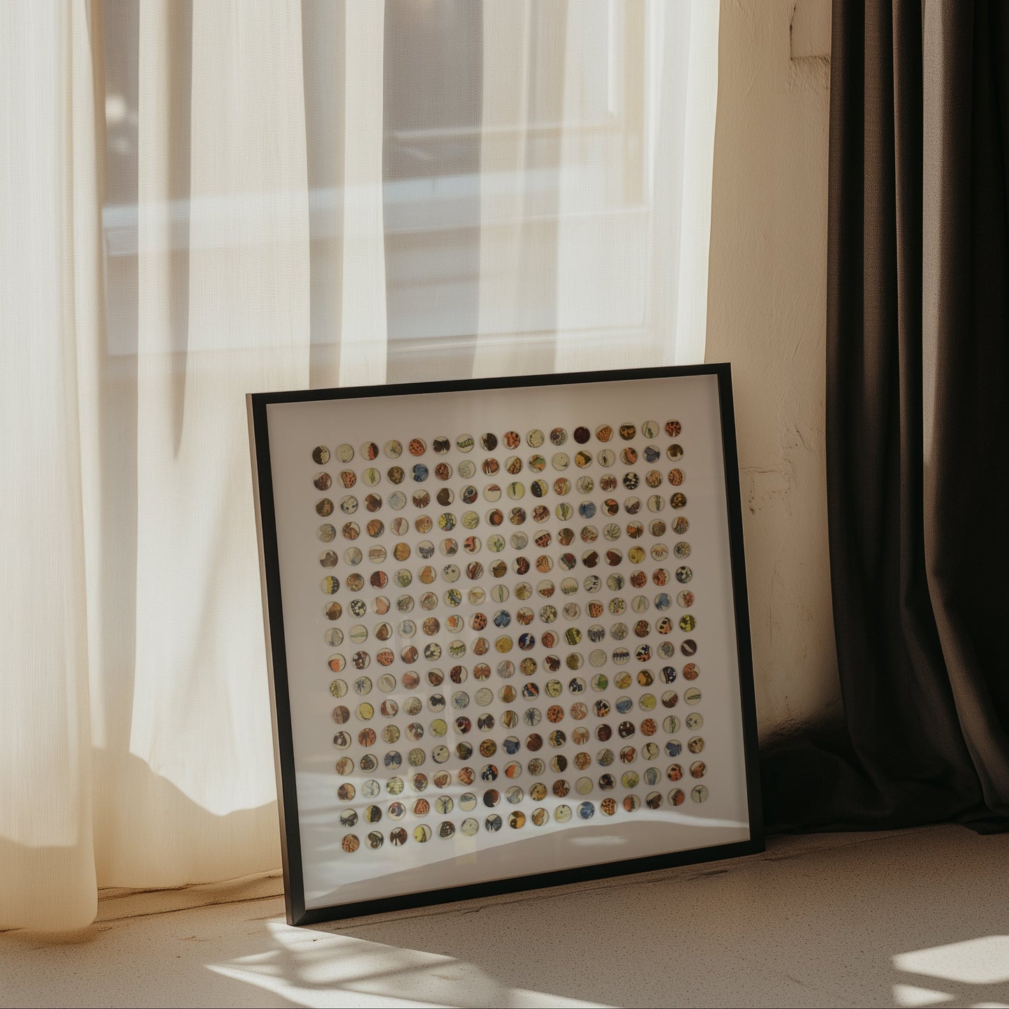 Two Hundred and Fifty Six Butterfly Dots Collage