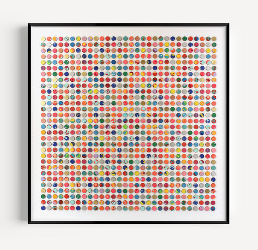 Nine Hundred Splash Dots Painting With Gold Leaf