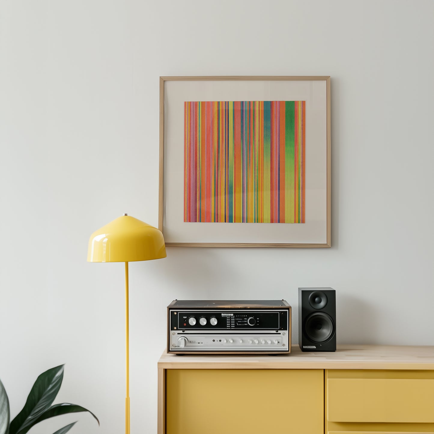 Irregular Narrow Stripe Colour Study Painting