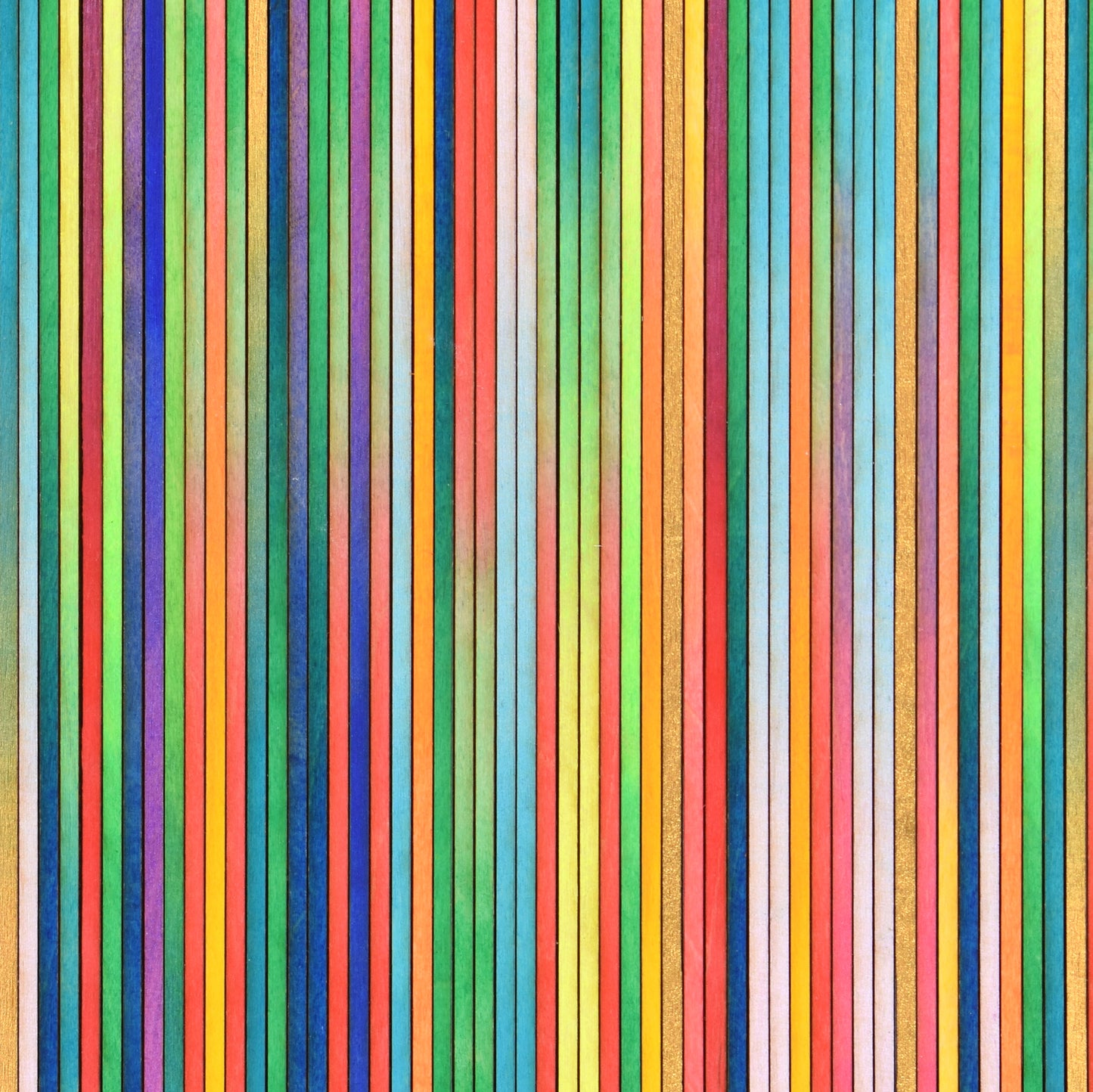 Irregular Narrow Stripe Colour Study Painting, Landscape