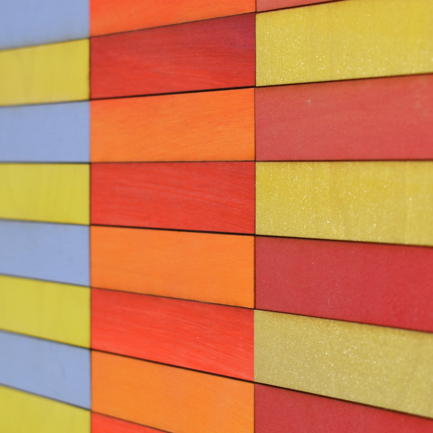 Orange and Blue Stripe Colour Study Painting