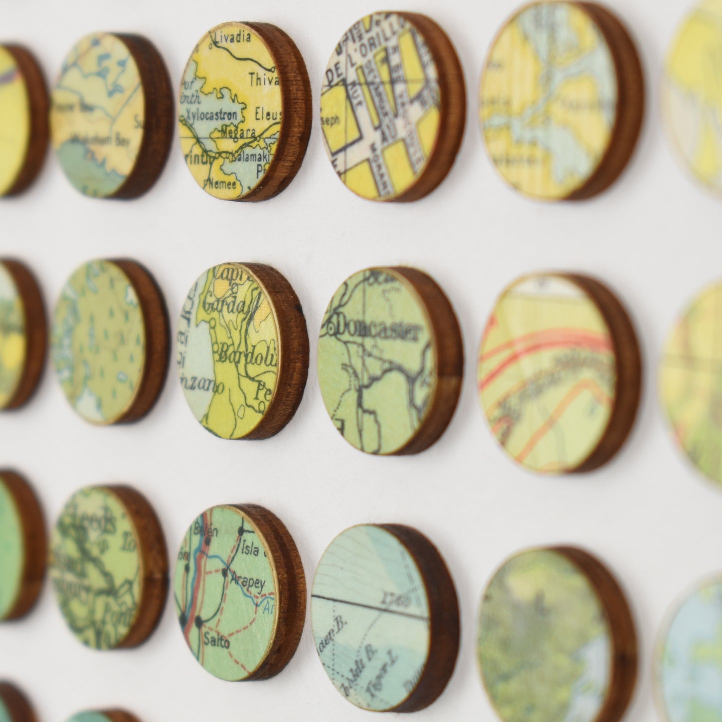 One Hundred and Four World Map Dots Rainbow Collage