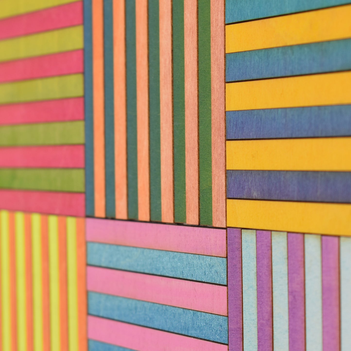 Nine Stripe Block Colour Study Painting #2