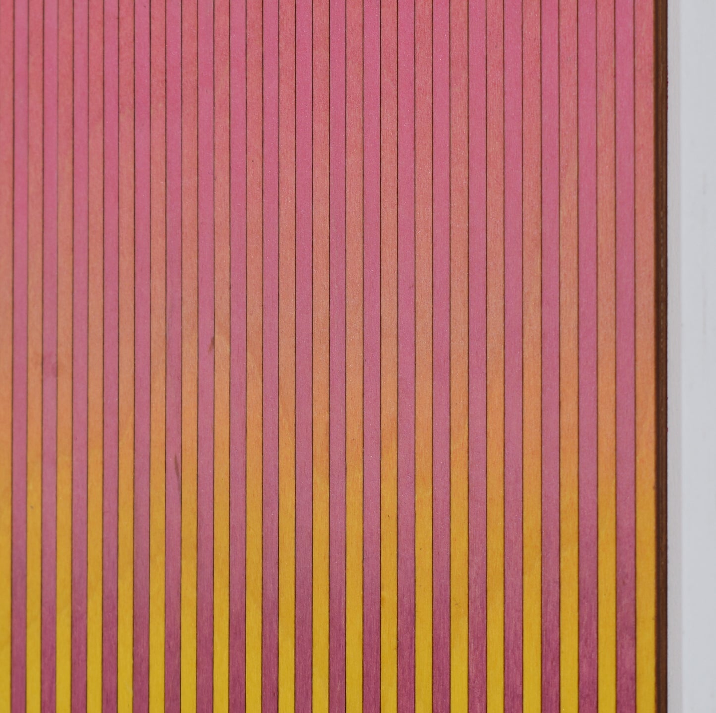 Narrow Stripe Colour Study Painting, Yellow and Pink
