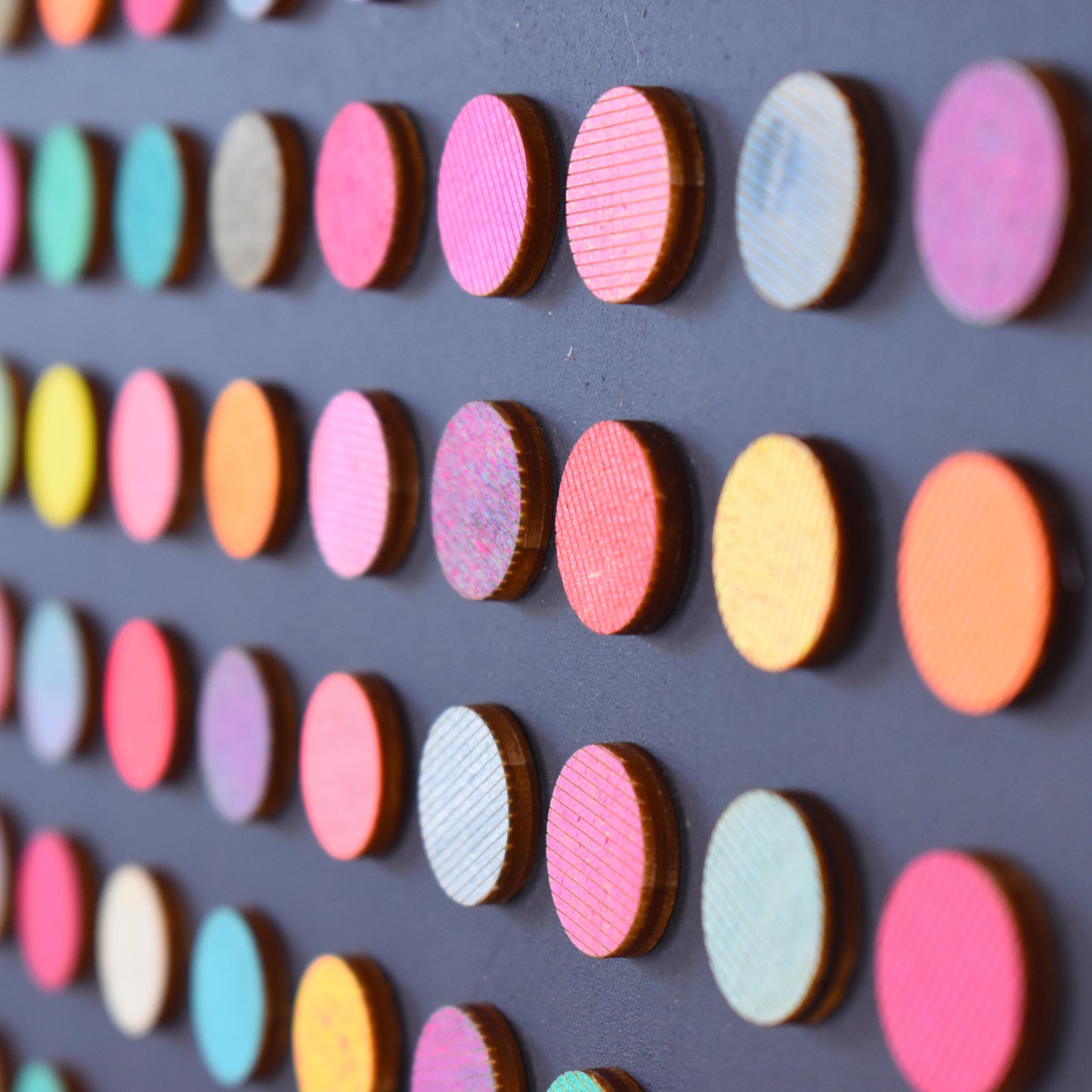 1600 Painted Dot Collage on Black