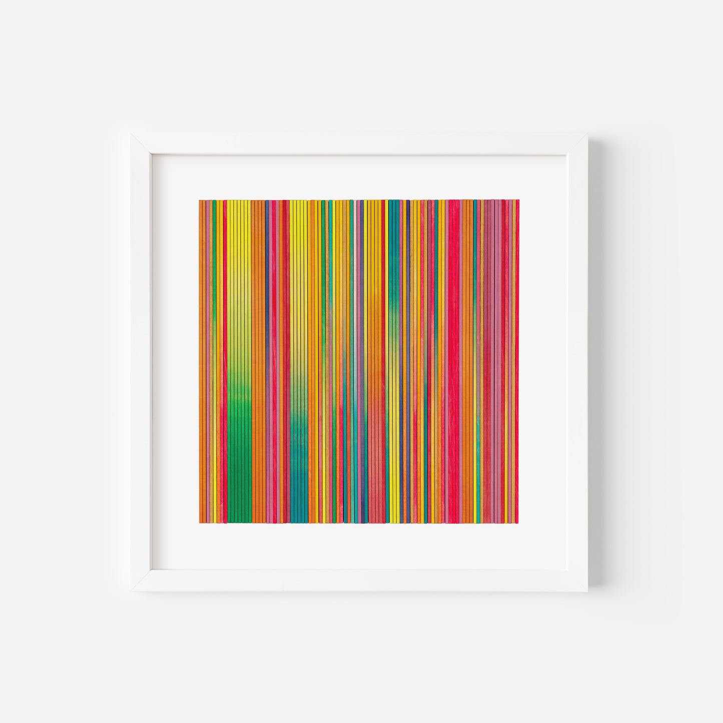 Fine Irregular Stripe Colour Study Print
