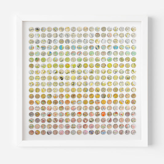 Three Hundred and Twenty Four London Rainbow Map Dots Collage