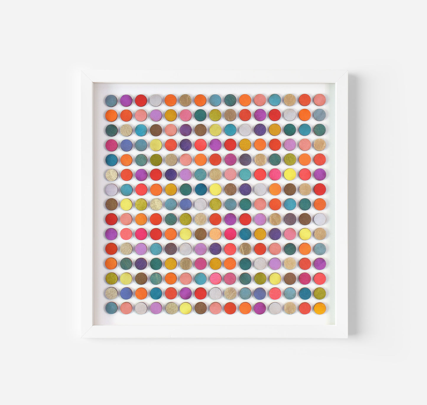 Two Hundred and Twenty Five 3D Painted Dots with Gold Painting