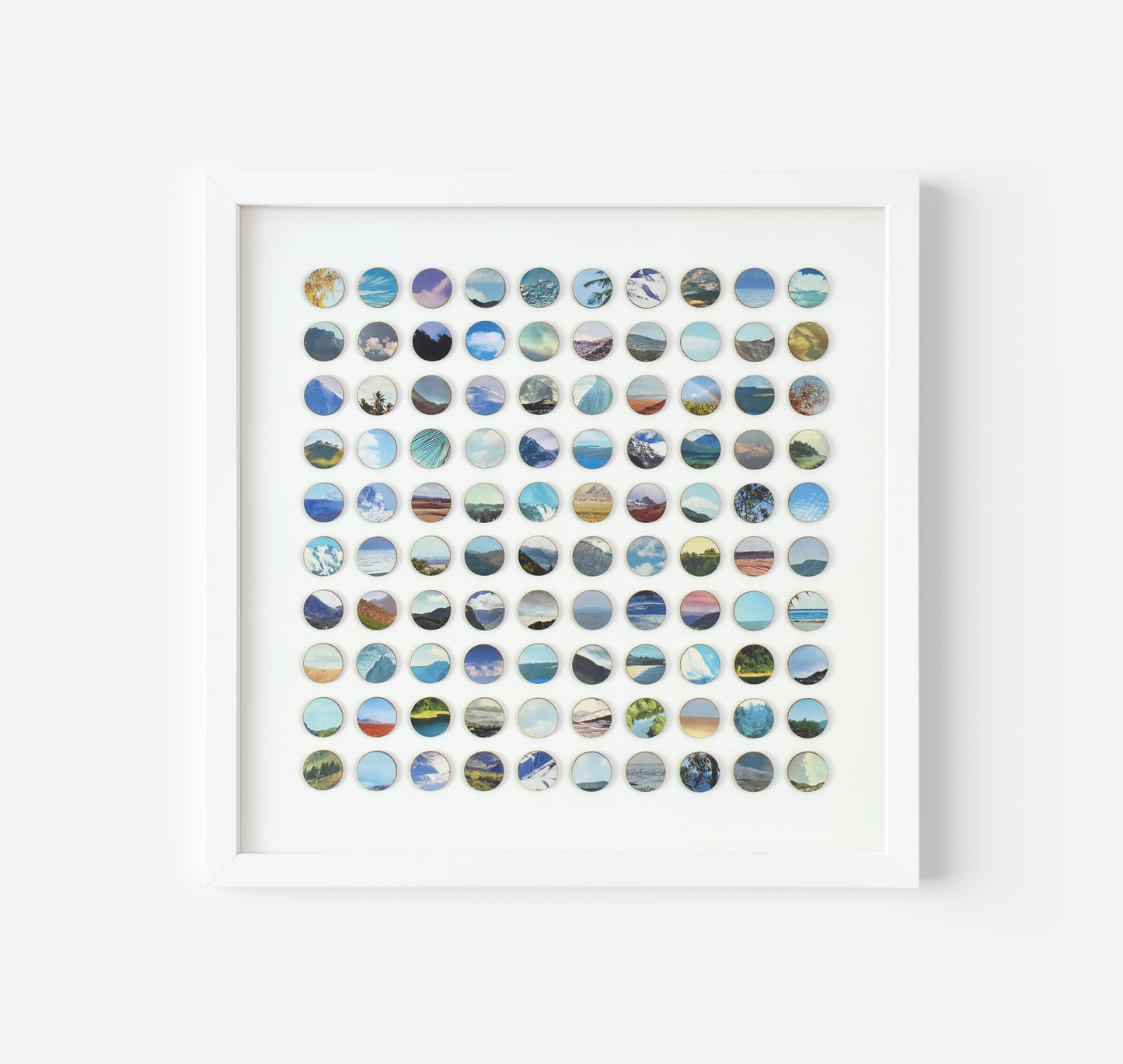 One Hundred Sky and Landscape Dots Collage