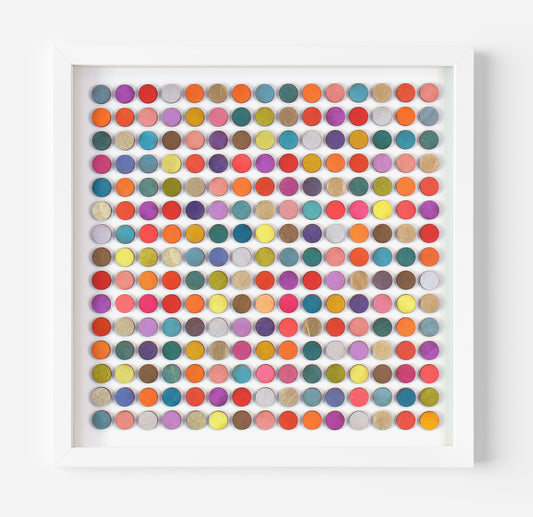 Two Hundred and Twenty Five 3D Painted Dots with Gold Painting