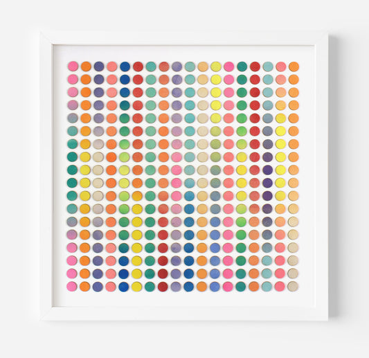 Three Hundred And Twenty Four Ombre Stripe Dots Painting