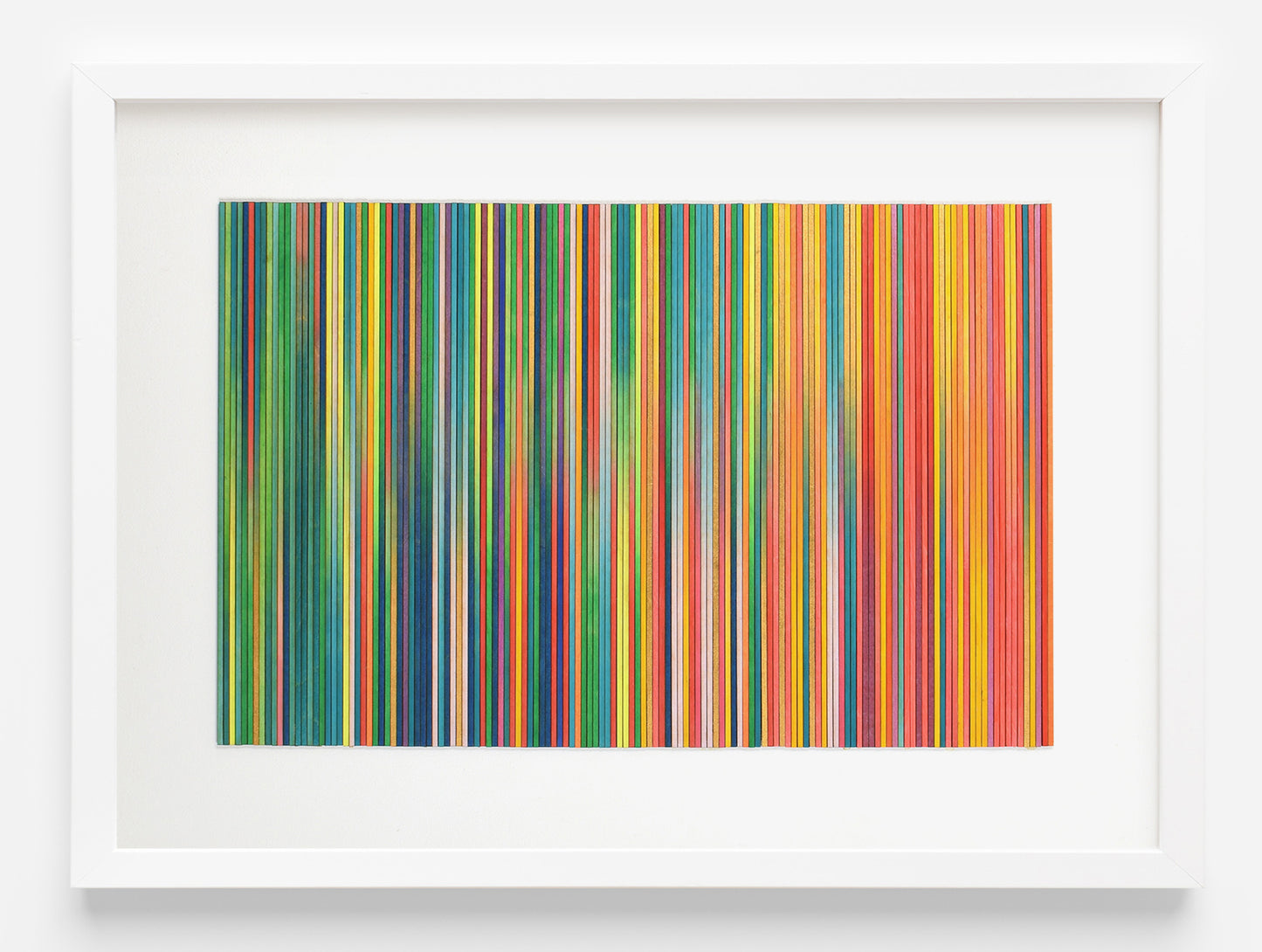 Irregular Narrow Stripe Colour Study Painting, Landscape