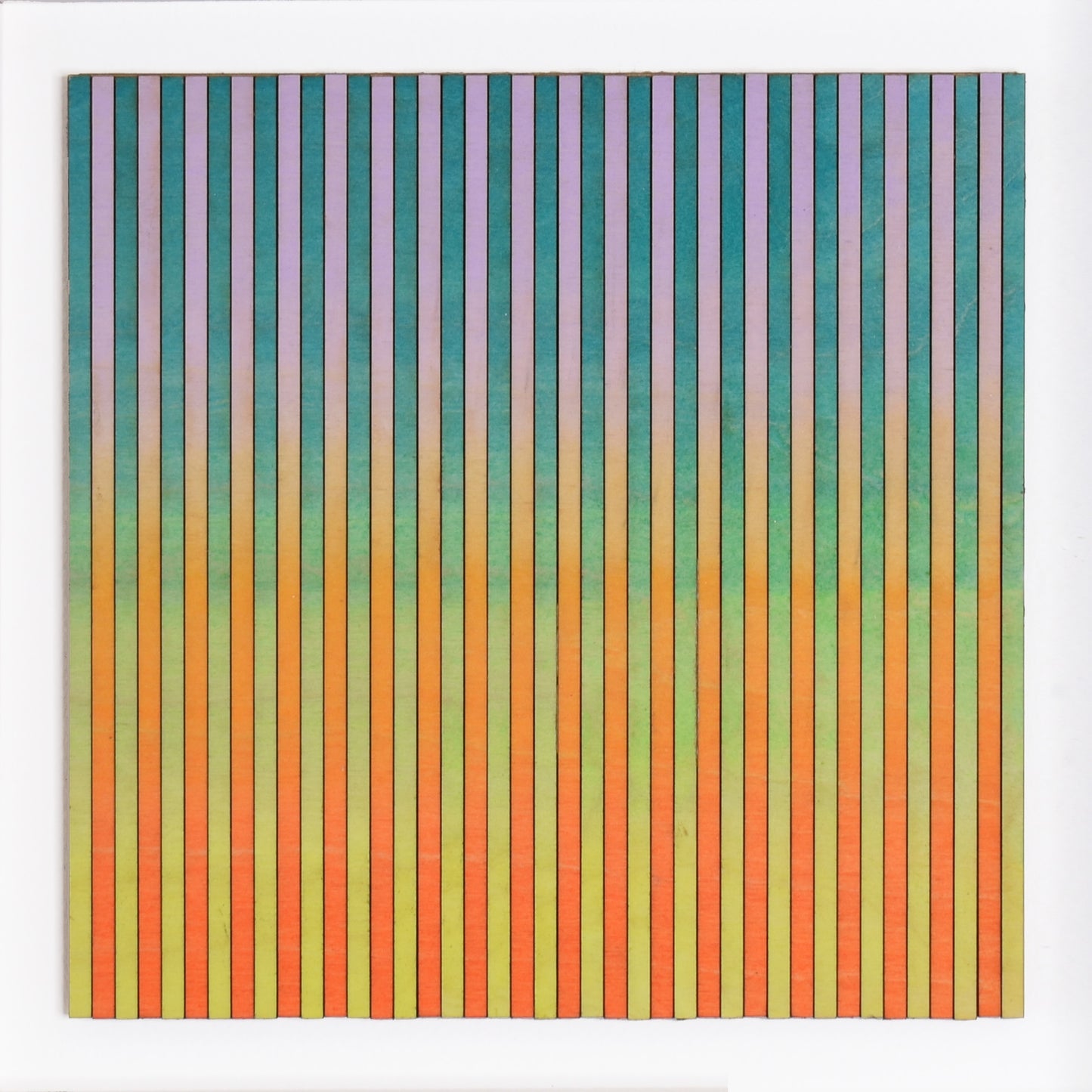 Narrow Stripe Colour Study Painting, Orange and Violet
