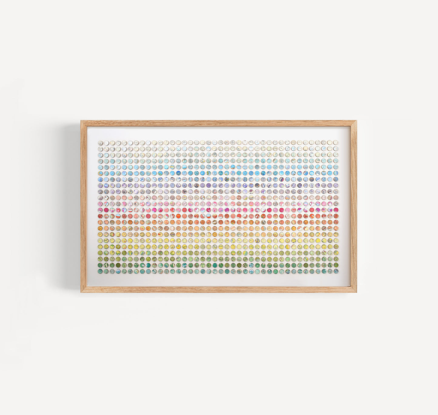 Eight Hundred and Eighty Map Dots Rainbow Collage, Landscape