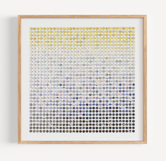 One Thousand and Twenty Four Black to Yellow Map Dots Collage