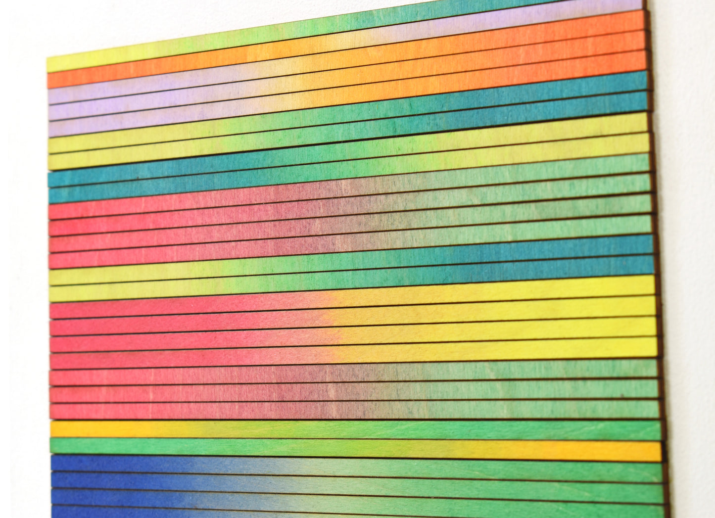 Irregular Narrow Stripe Colour Study Painting, Landscape Ombre